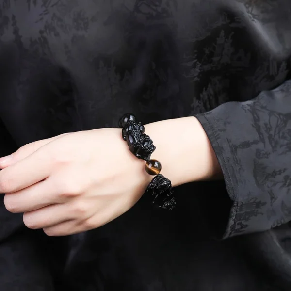 Obsidian Pixiu Bracelet – Career Success - Image 4