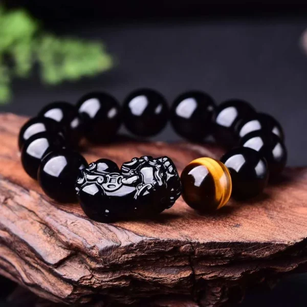 Obsidian Pixiu Bracelet – Career Success