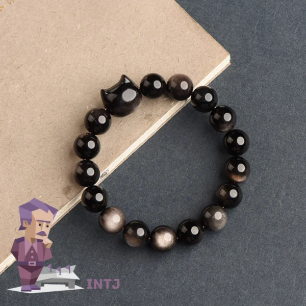 INTJ Black Obsidian Bracelet