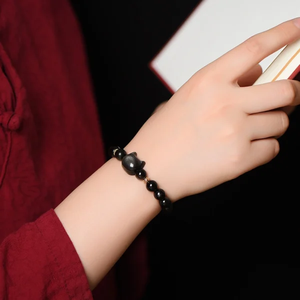 INTJ Black Obsidian Bracelet - Image 5