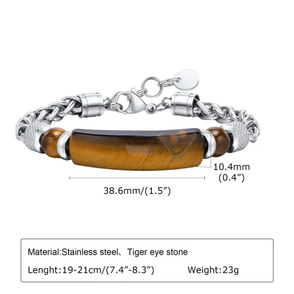 Tiger Eye & Obsidian Grounding Power Bracelet - Image 6