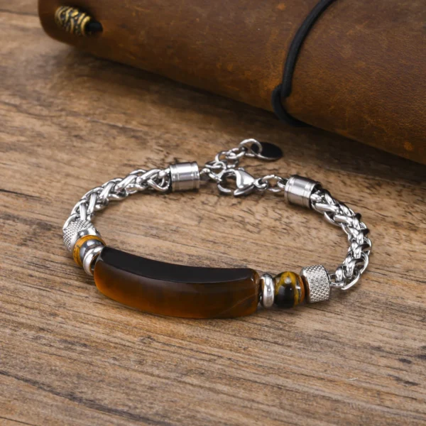 Tiger Eye & Obsidian Grounding Power Bracelet - Image 4
